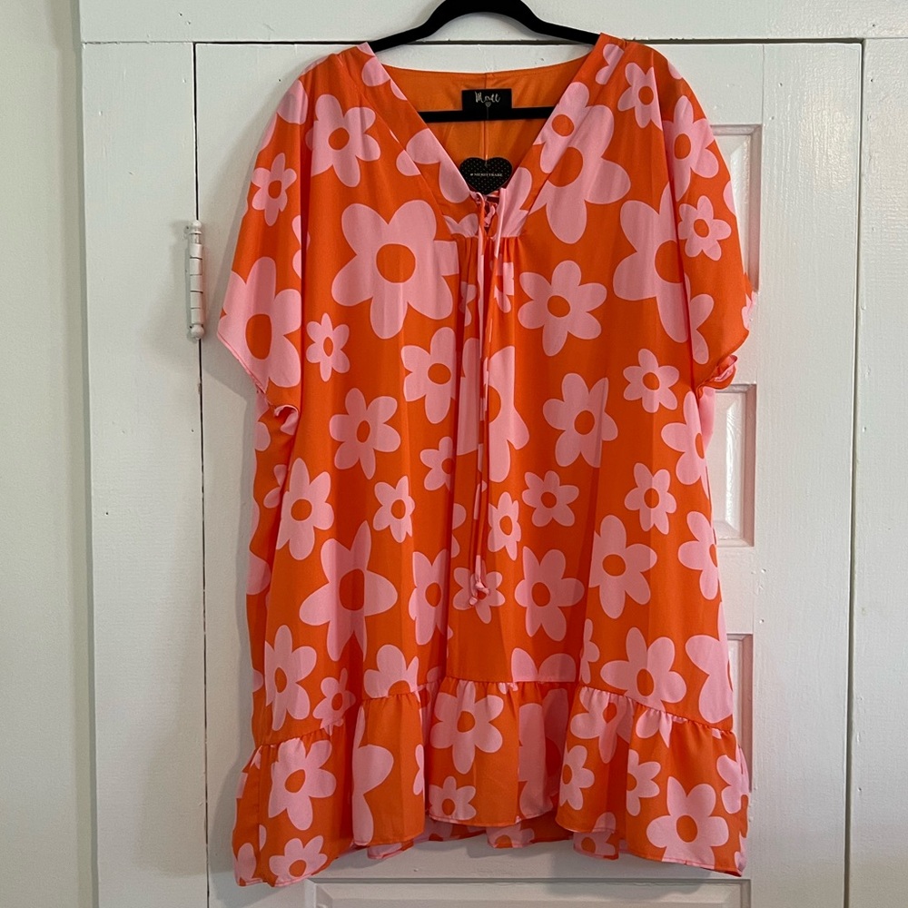 Merritt orange/pink ruffle dress